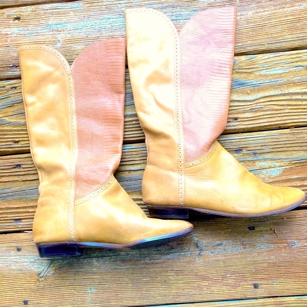 Textured Leather Boots - Picture 4 of 6